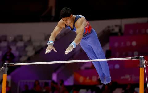 Así le fue a Ángel Barajas en la final de “all around” en el Mundial de Gimnasia