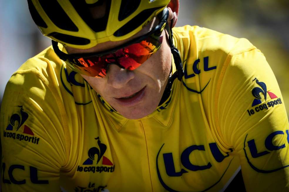 El ciclista británico Chris Froome, cuádruple vencedor del Tour de Francia, dio positivo por un medicamento contra el asma, el salbutamol, en un control antidopaje efectuado durante la Vuelta a España 2017, que ganó. / AFP