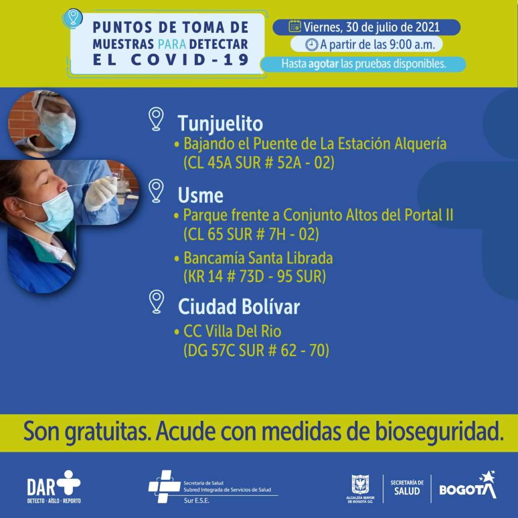 Pruebas Covid gratuitas