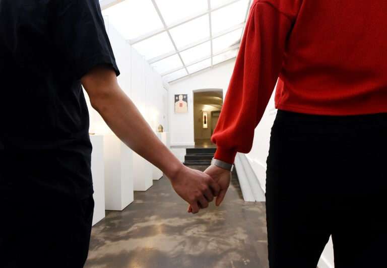 En Zagreb, San Valentín se celebra este jueves en el Museo de las Relaciones Rotas. / AFP