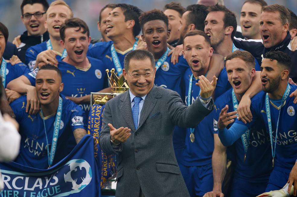 Leicester en la celebración de su histórico campeonato.