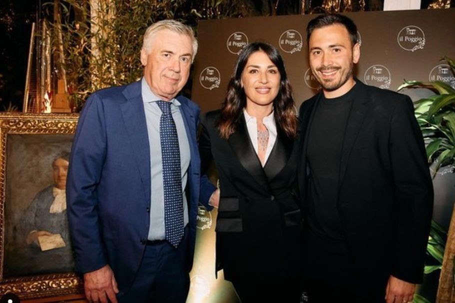 Carlo Ancelotti y sus hijos