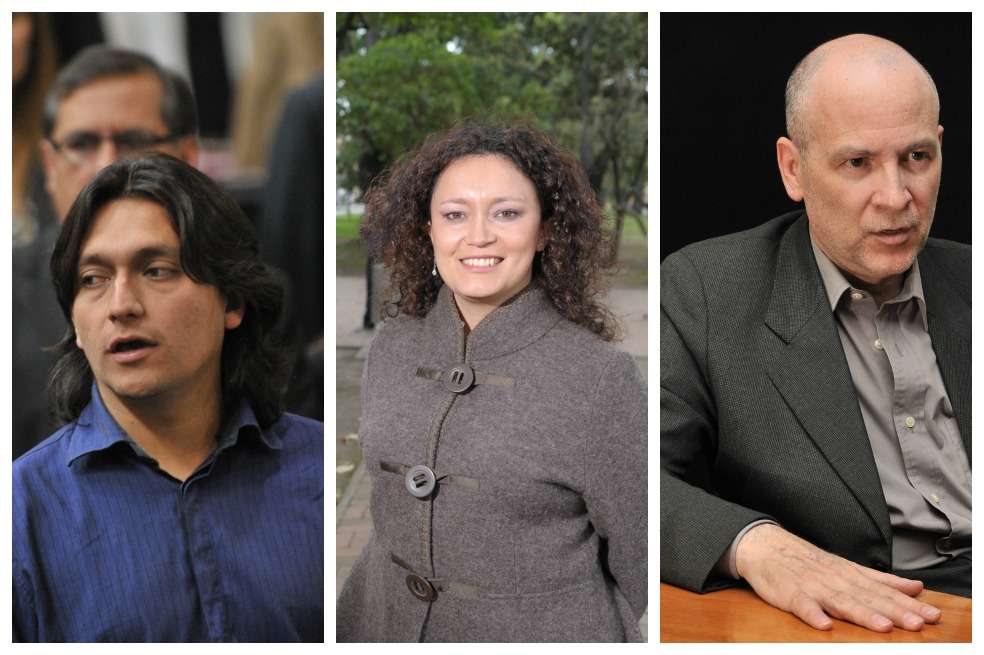 Diego García, Angélica Lozano y Carlos Vicente De Roux, concejales progresistas. / Archivo - El Espectador