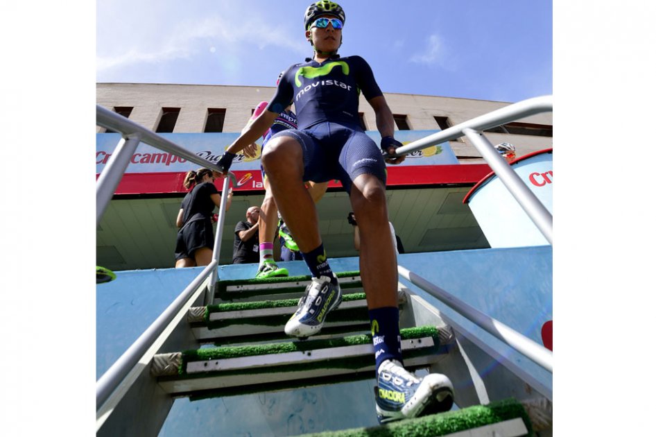 Nairo Quintana se recuperó de la virosis que lo afectó la última semana y este sábado atacó en Fuente del Chivo. Foto: AFP