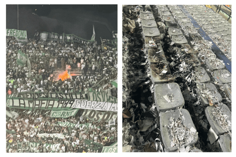 Las sanciones a los hinchas de Nacional tras los daños en el Atanasio Girardot