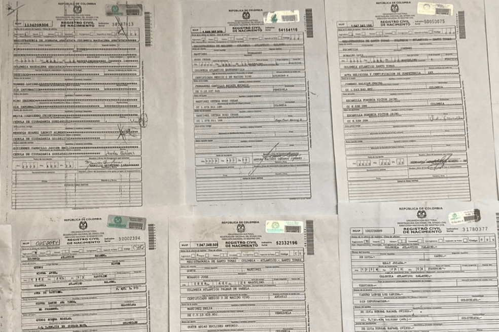Registros civiles adulterados por la red conocida como "Europe Express".
