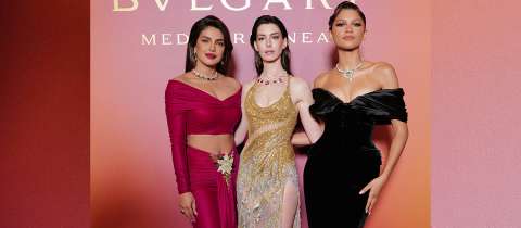 Anne Hathaway, Zendaya y Priyanka Chopra deslumbran en evento Bulgari en Venecia