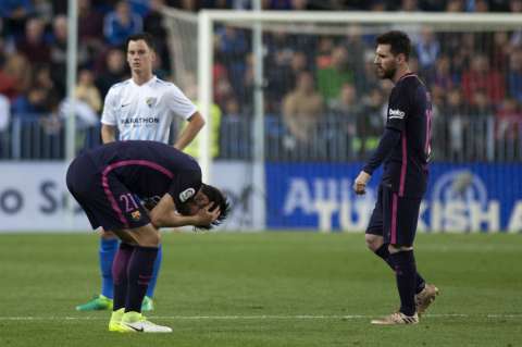 Barcelona pierde oportunidad de alcanzar al Madrid: cayó 2-0 ante Málaga