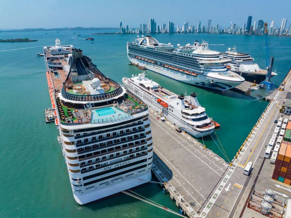 El Puerto de Cartagena recibirá en un día seis barcos en los que llegarán 13.142 visitantes.