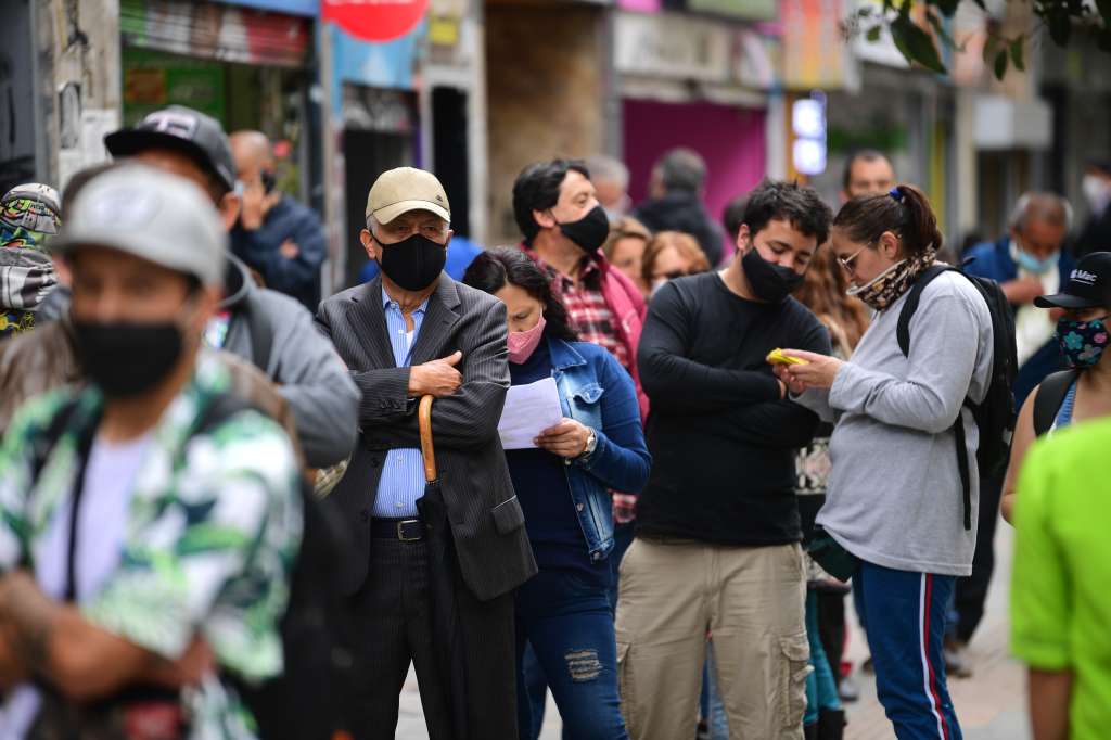 Aspectos de las calles del Centro de Bogotá durante la Pandemia del Covid – 19