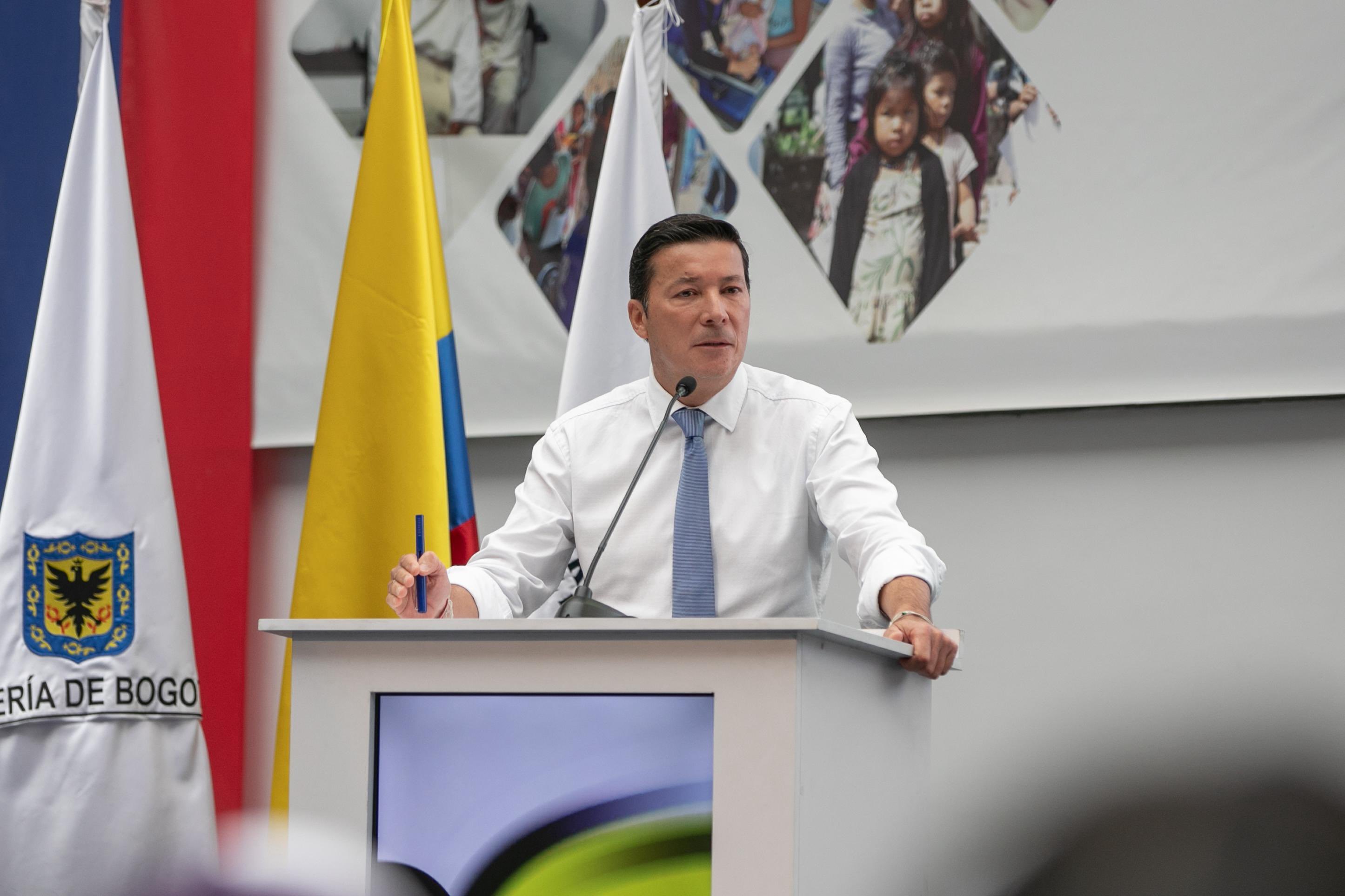 El registrador Hernán Penagos durante la jornada de información sobre los Consejos de Juventud este 16 de julio.