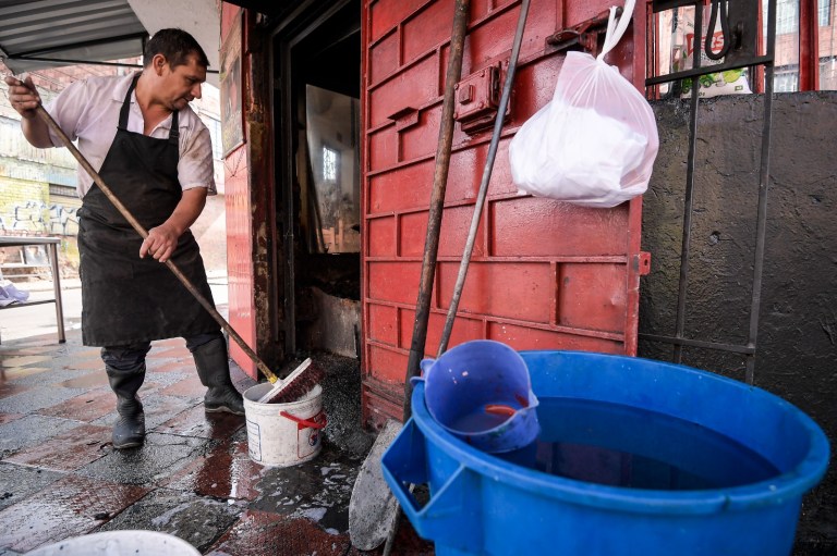 Día 1 de racionamiento de agua en Bogotá,11 de abril de 2024.
