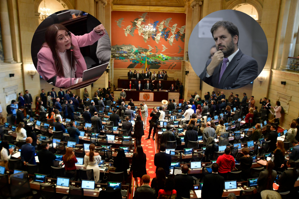 Los representantes Catherine Juvinao (Alianza Verde) y Andrés Forero (Centro Democrático) cuestionaron la aprobación de la proposición de la reforma pensional en Cámara.