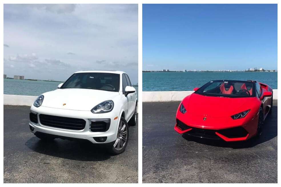 El carro Lamborghini y la camioneta Porsche que Jenny Ambuila tenía en EE.UU. están en poder de las autoridades estadounidenses. / Fotos tomadas de Instagram