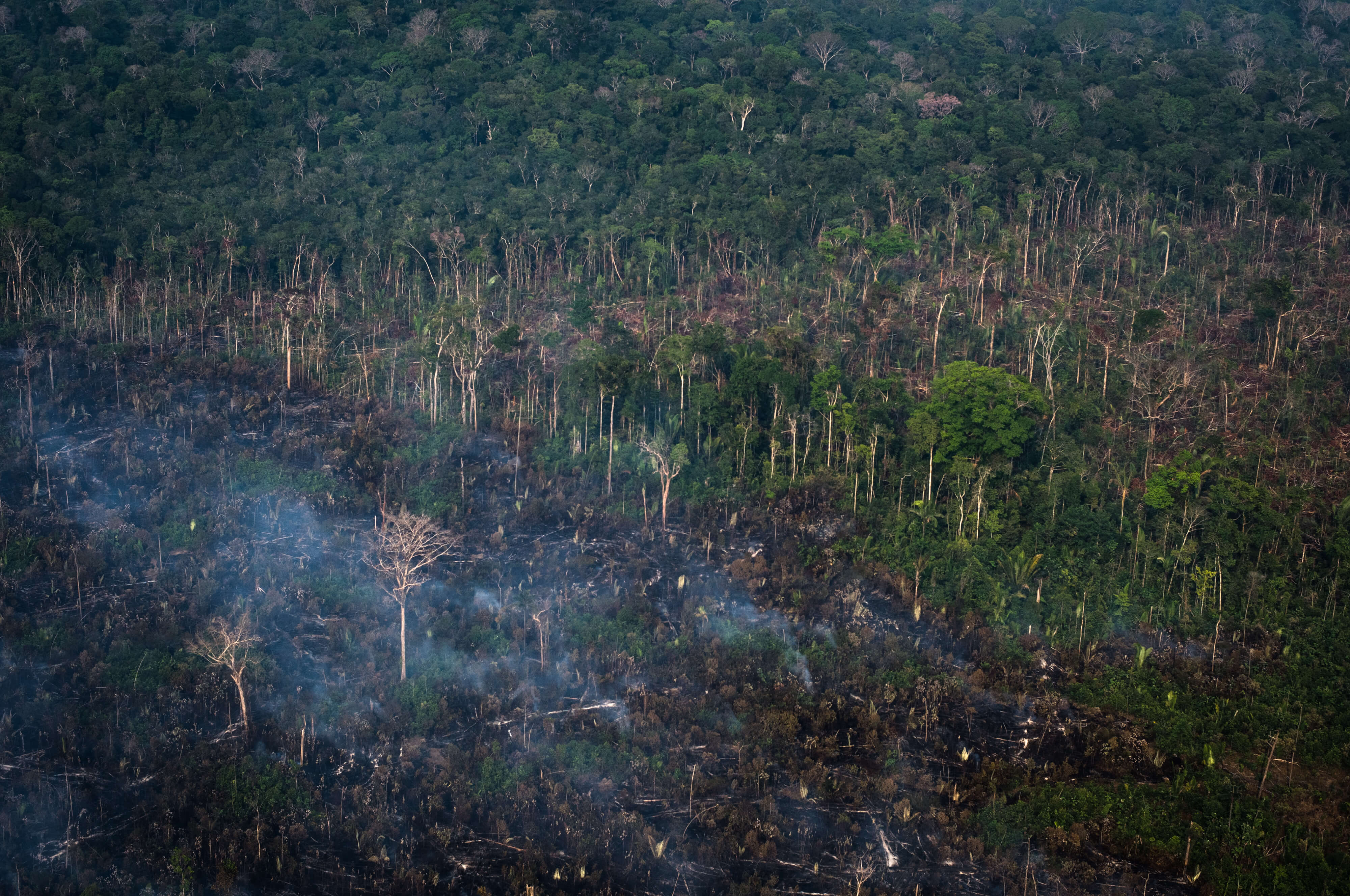 Humo se eleva cuando arde un incendio en la selva amazónica sobre la región Candeias do Jamari de Porto Velho, estado de Rondonia, Brasil.Bloomberg News.