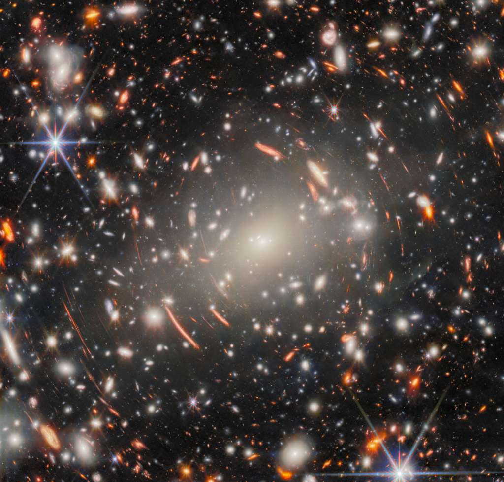 This undated handout image released by European Space Agency (ESA) on May 27, 2025, shows an image of galaxy cluster Abell S1063 lying some 4.5 billion light-years from Earth in the constellation Grus (the Crane) taken by The James Webb Space Telescope. (Photo by HANDOUT / ESA/WEBB / AFP) / RESTRICTED TO EDITORIAL USE - MANDATORY CREDIT "AFP PHOTO/ESA/ NASA & CSA, H. ATEK, M. ZAMANI/HANDOUT " - NO MARKETING NO ADVERTISING CAMPAIGNS - DISTRIBUTED AS A SERVICE TO CLIENTS