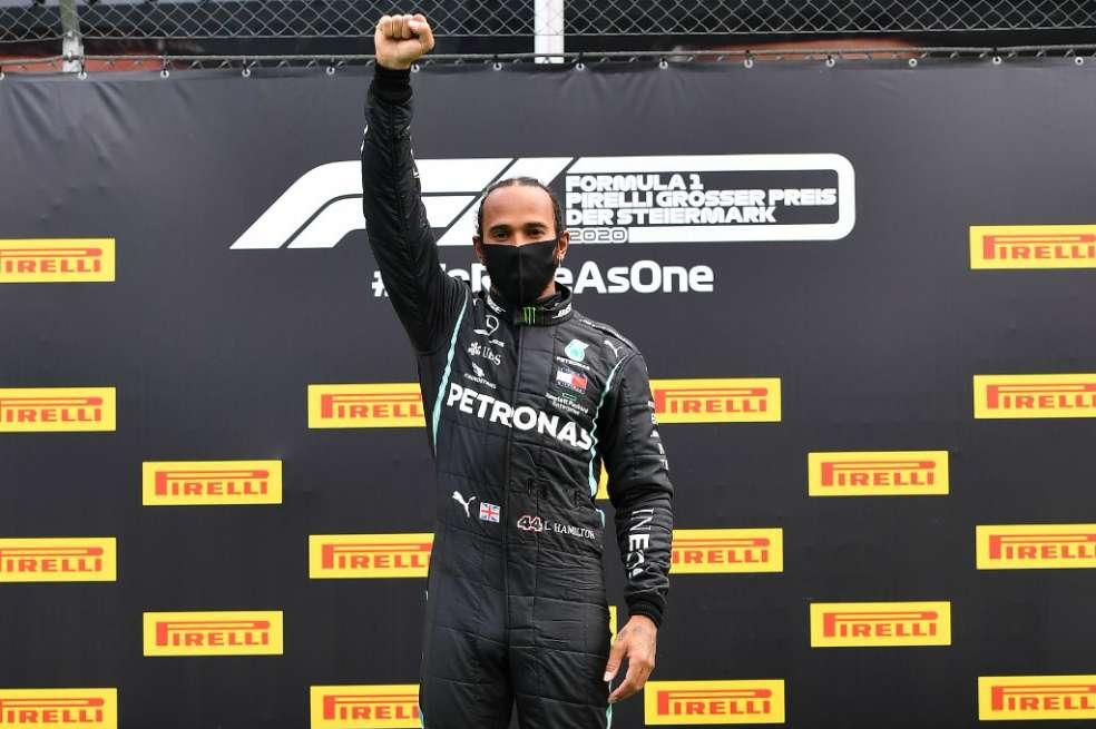 Lewis Hamilton, tras ganar el Gran Premio de Estiria en Austria.