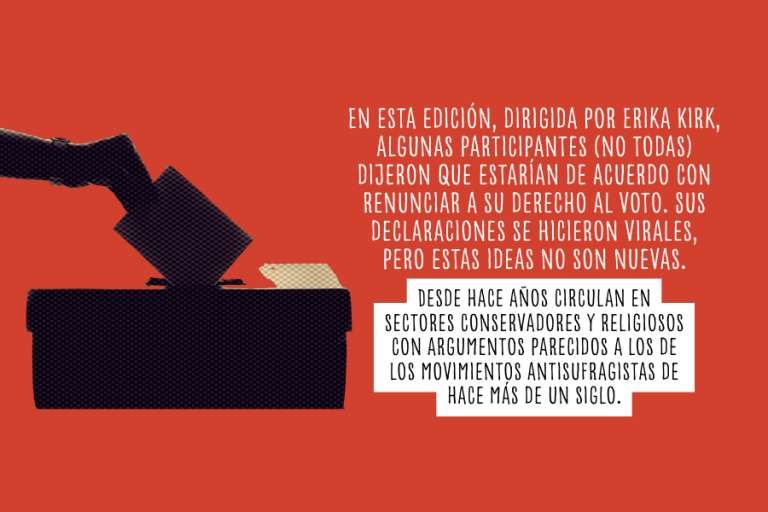 Discursos que cuestionan el sufragio femenino en Estados Unidos.