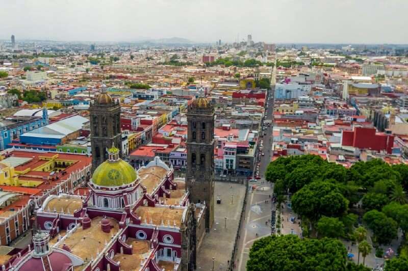 Panorámica colorida de Puebla. / Cortesía