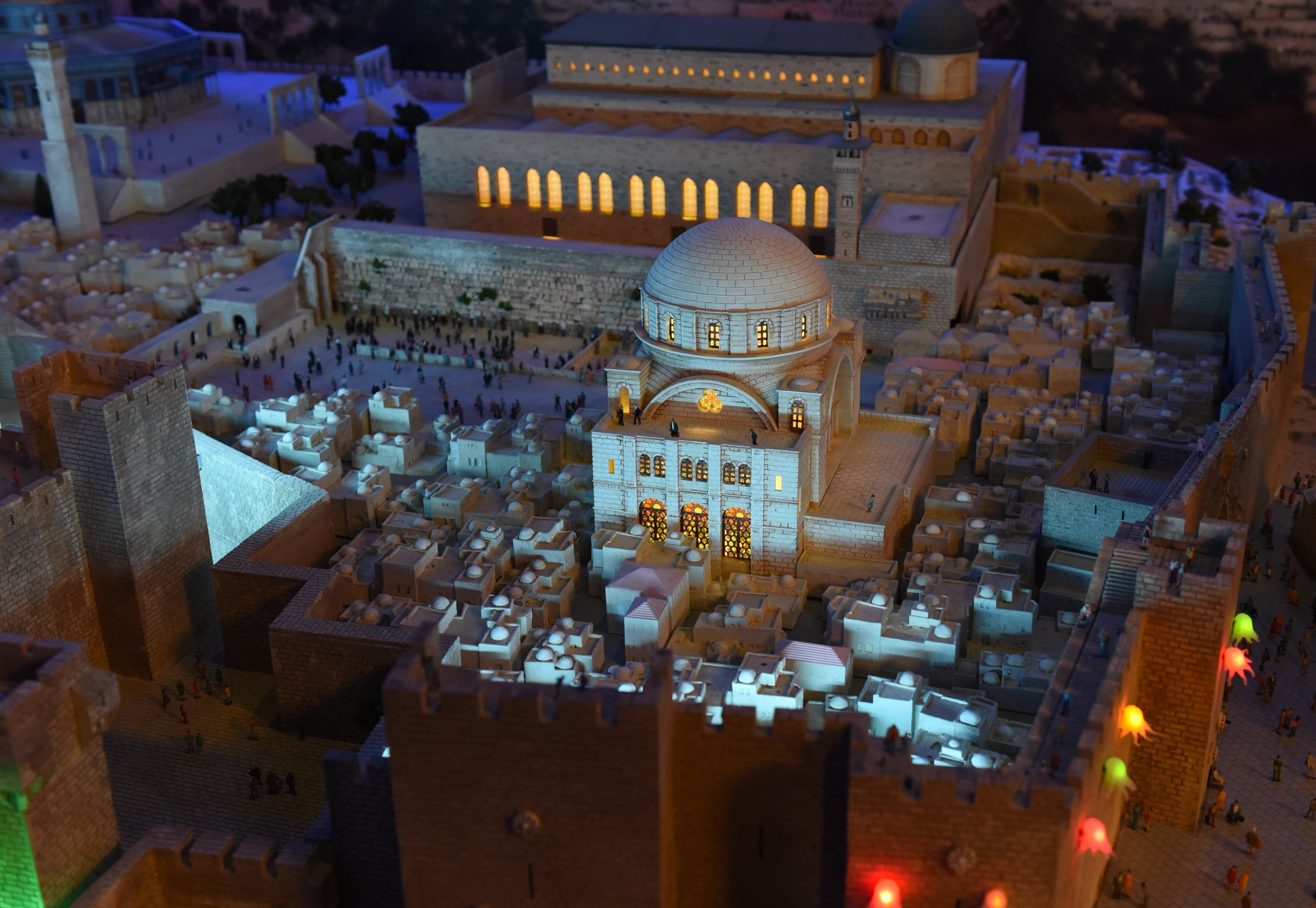 Modelo en miniatura de la Ciudad Vieja de Jerusalén. / AFP.