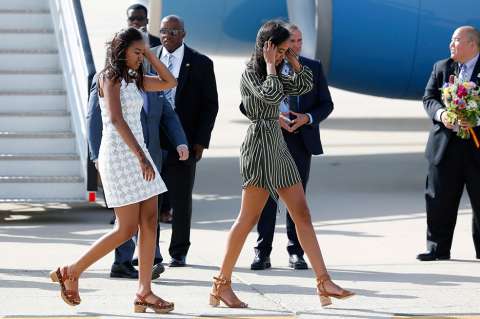 Las hijas de Michelle y Barack Obama revolucionan Madrid
