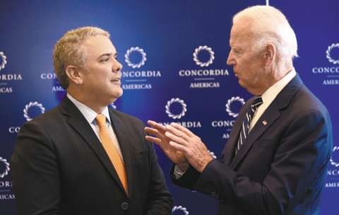 Duque se encuentra reunido con delegación Biden en la Casa de Nariño