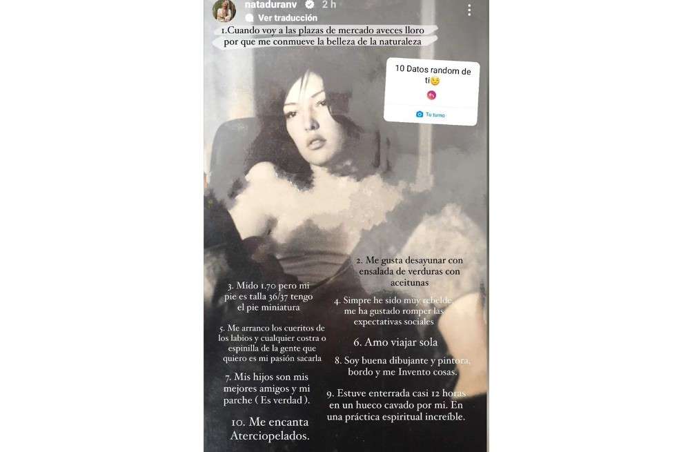 La actriz Natalia Durán sorprendió al contar por qué estuvo enterrada. Descubre aquí lo que dijo.