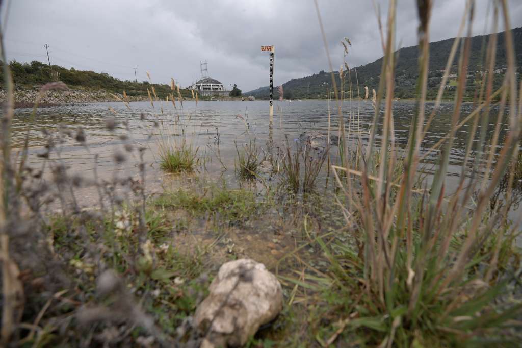 Bajos niveles de agua en esta represa localizada en el municipio de La Calera, a 12 km de Bogotá.