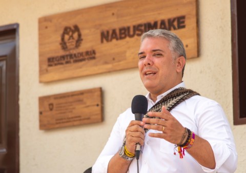 Duque inaugura sede de la Registraduría en comunidad indígena de la Sierra Nevada