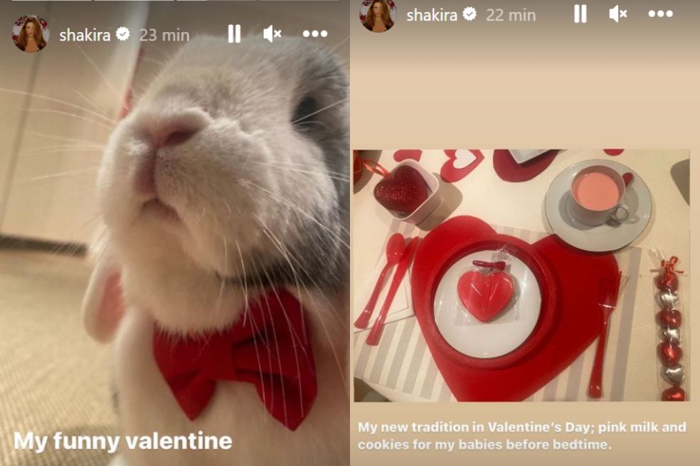 Así decoró Shakira en San Valentín