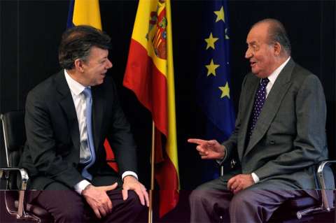 Santos ya se reunió con el Rey Juan Carlos I