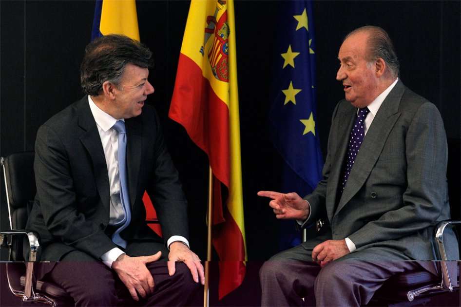 Juan Manuel Santos y el Rey de España / EFE