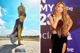 Estatua de Shakira en Barranquilla tiene error de ortografía: será corregido
