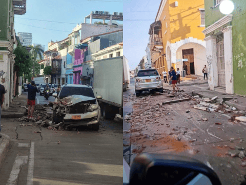 Nuevamente se cayó un balcón en el Centro Histórico de Cartagena