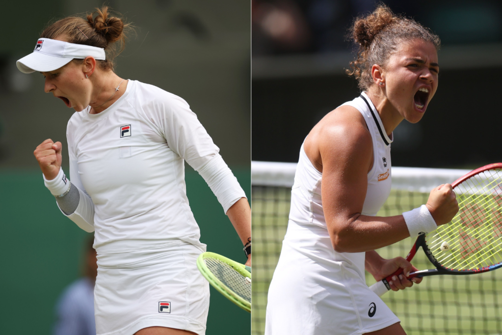 Barbora Krejcikova (izq.) y Jasmine Paolini disputarán este sábado la final de Wimbledon.
