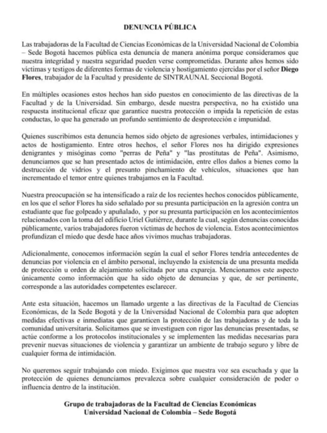 Kevin Arriguí aseguró que la UNP le retiró su esquema de seguridad y pidió garantías para él y su familia.