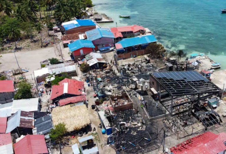 Incendio en Isla Múcura destruyó 16 viviendas y dejó 60 personas damnificadas