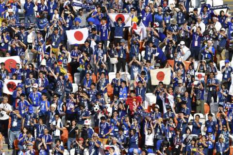 Así celebraron los japoneses su triunfo ante Colombia