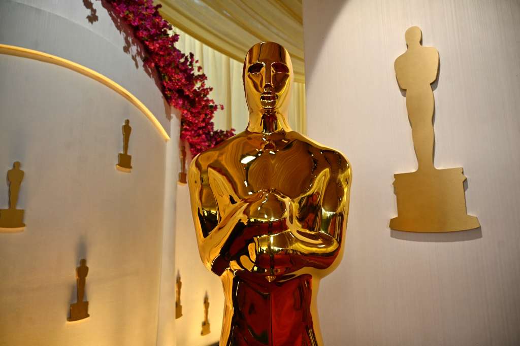 (FILES) An Oscar statue is pictured at the red carpet of the 96th Annual Academy Awards at the Dolby Theatre in Hollywood, California on March 9, 2024.