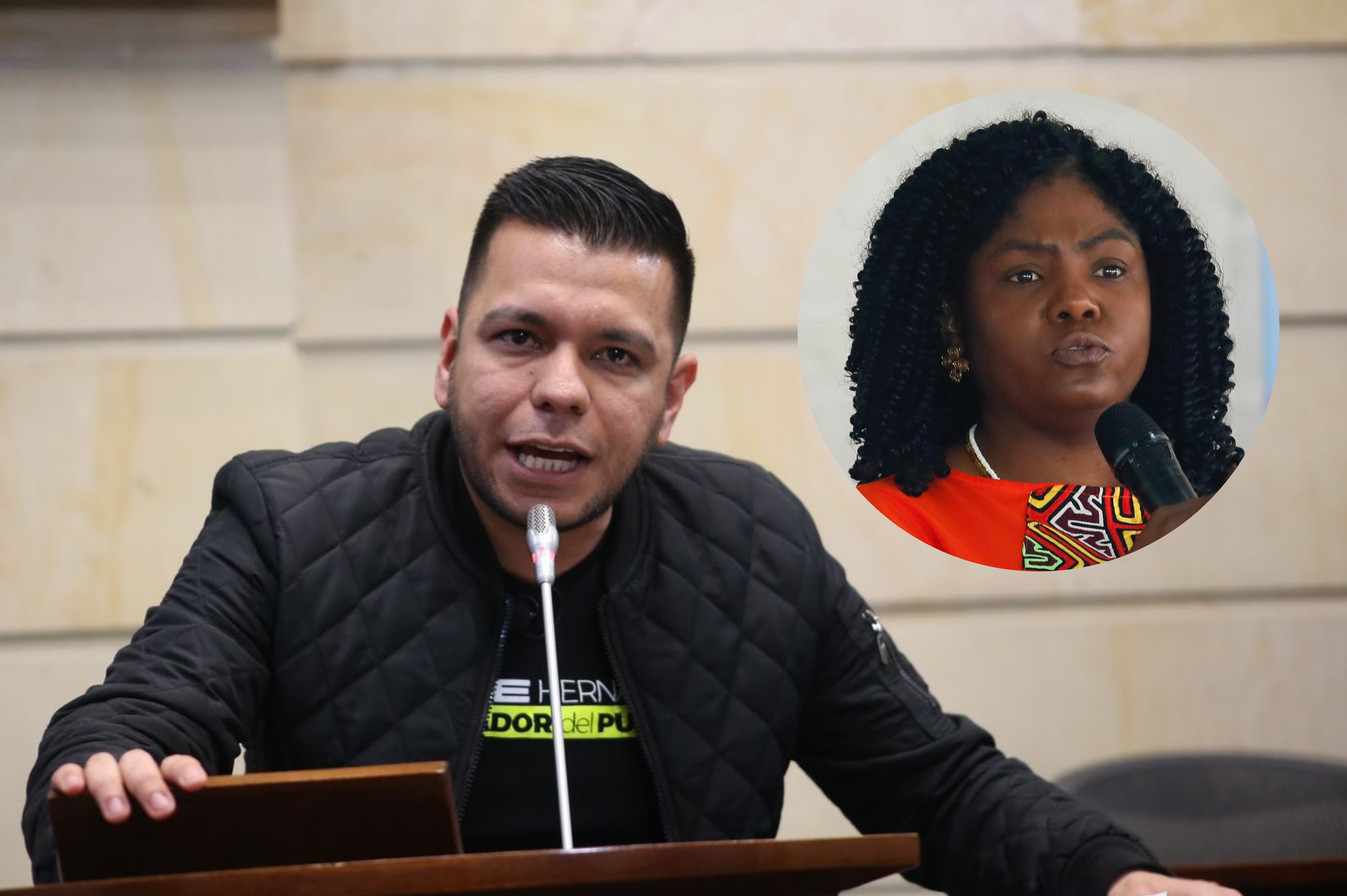 Jota Pe Hernández y Francia Márquez.