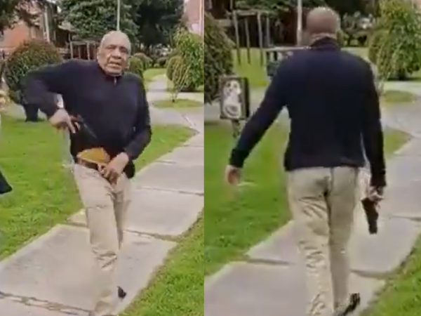 Video: Hombre amenazó con pistola a joven que le reclamó por agredir a su mascota.