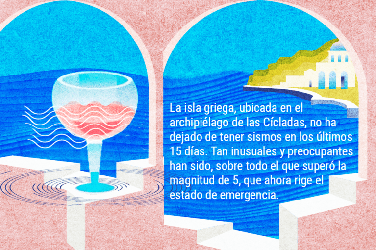 Santorini, el paraíso griego que los temblores están vaciando