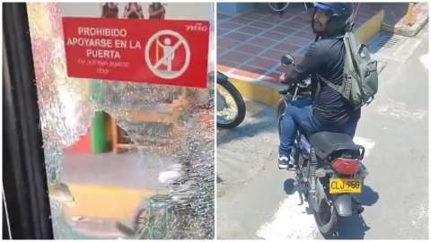 Motociclista lanzó piedra a un bus del MÍO: esto dijo Metrocali