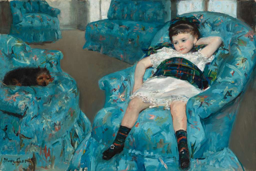 Niñita en un sillón azul (Little Girl in a Blue Armchair).