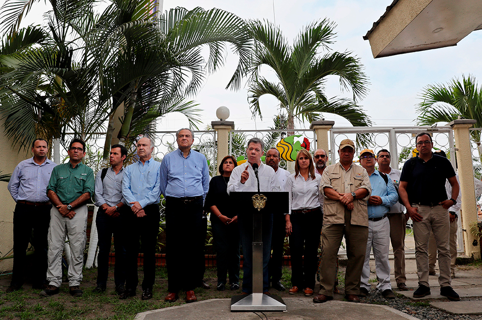 El presidente Juan Manuel Santos en Tumaco. / EFE