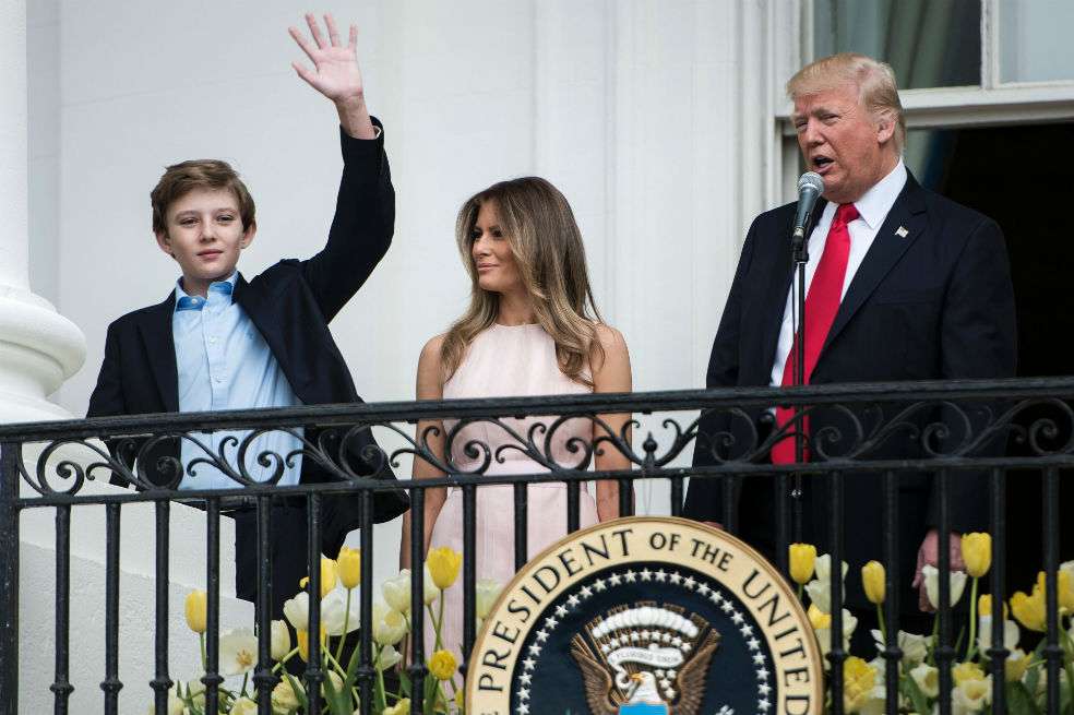 La familia Trump en la Casa Blanca. / AFP