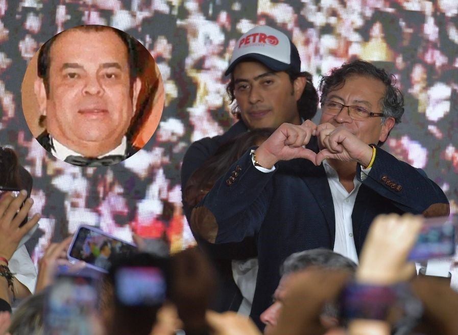 Empresario Euclides Torres, presidente Gustavo Petro y su hijo Nicolás.
