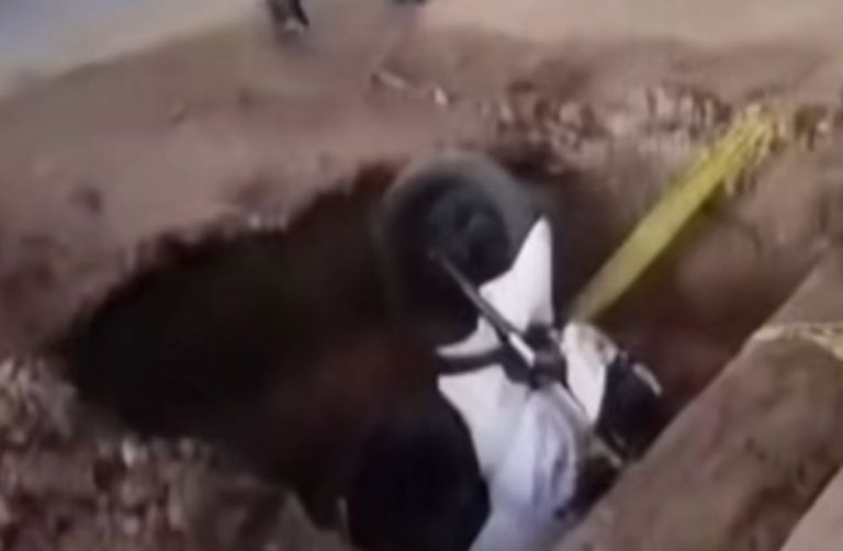 Agente de tránsito cayó con su moto en hueco de una obra en Cali