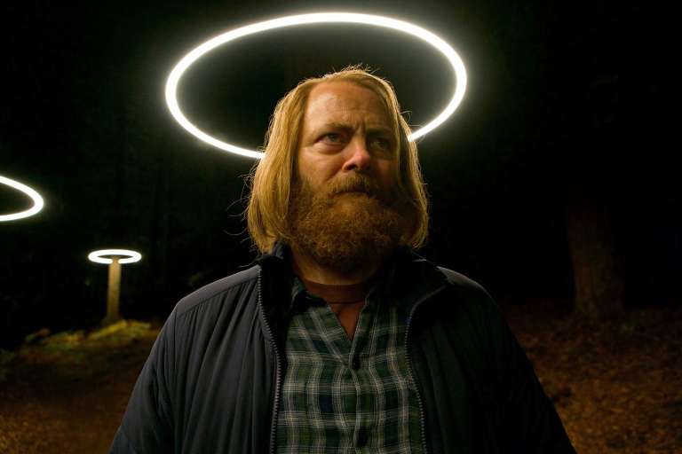Imagen del actor Nick Offerman como Forest en la serie "Devs".