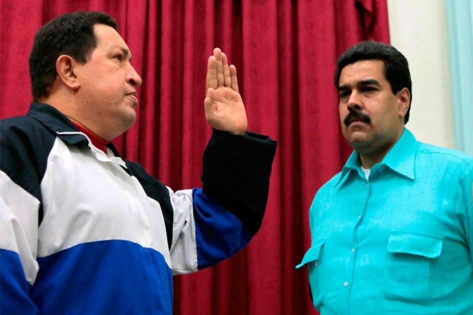 Hugo Chávez y Nicolás Maduro